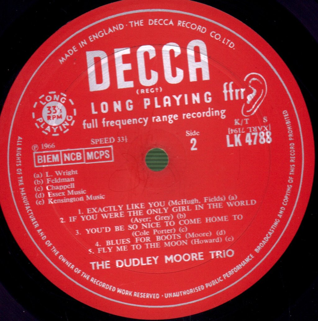 Dudley Moore Trio - Genuine Dud - Lp