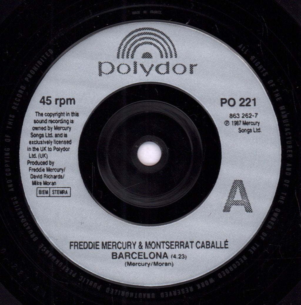 Freddie Mercury And Montserrat Caballe - Barcelona - 7 Inch