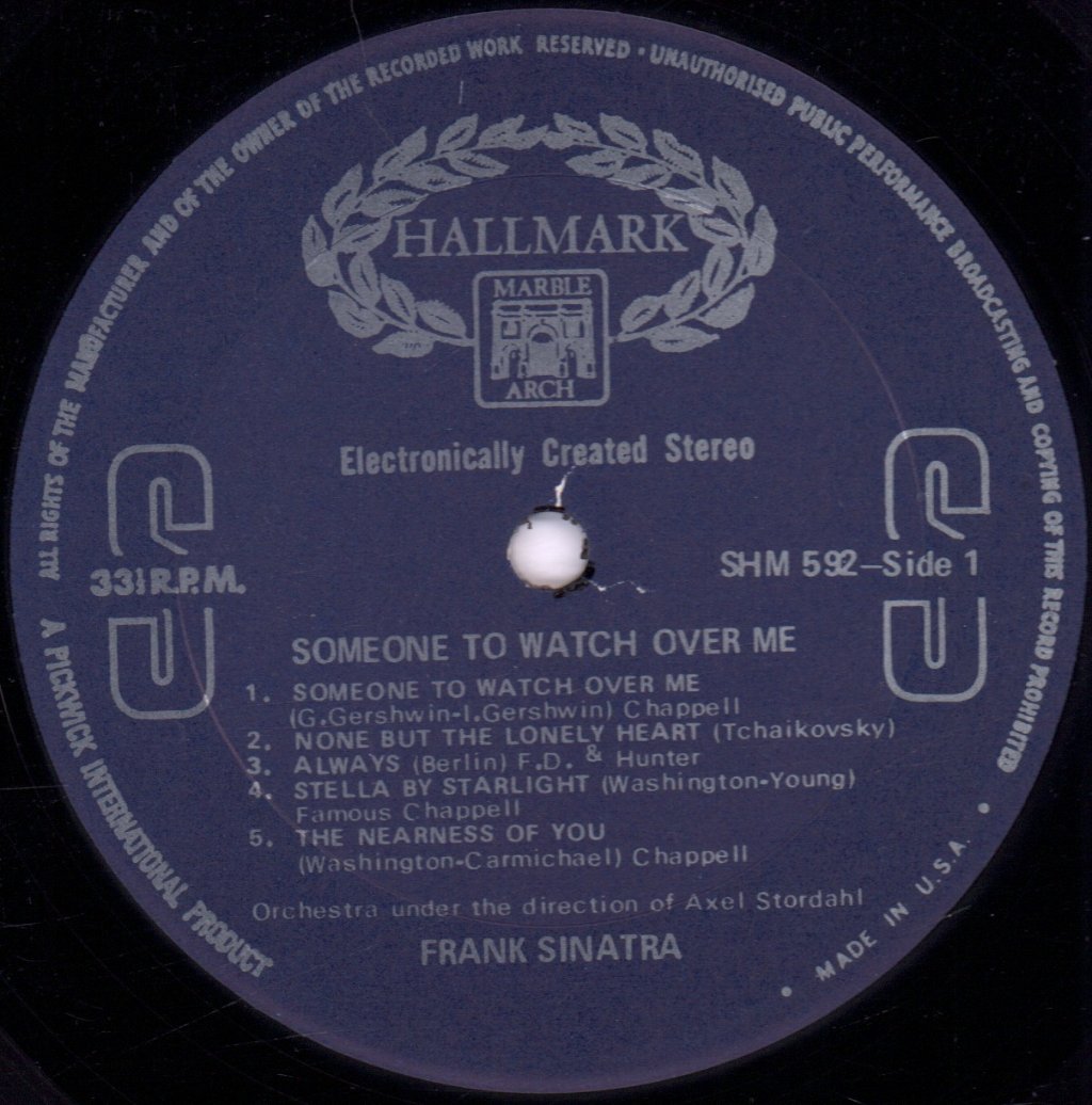 Frank Sinatra - Someone To Watch Over Me - Lp