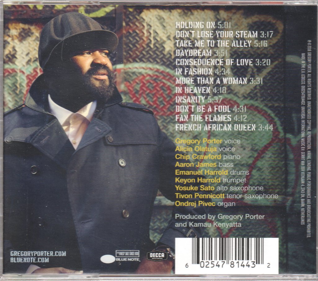 Gregory Porter - Take Me To The Alley - Cd