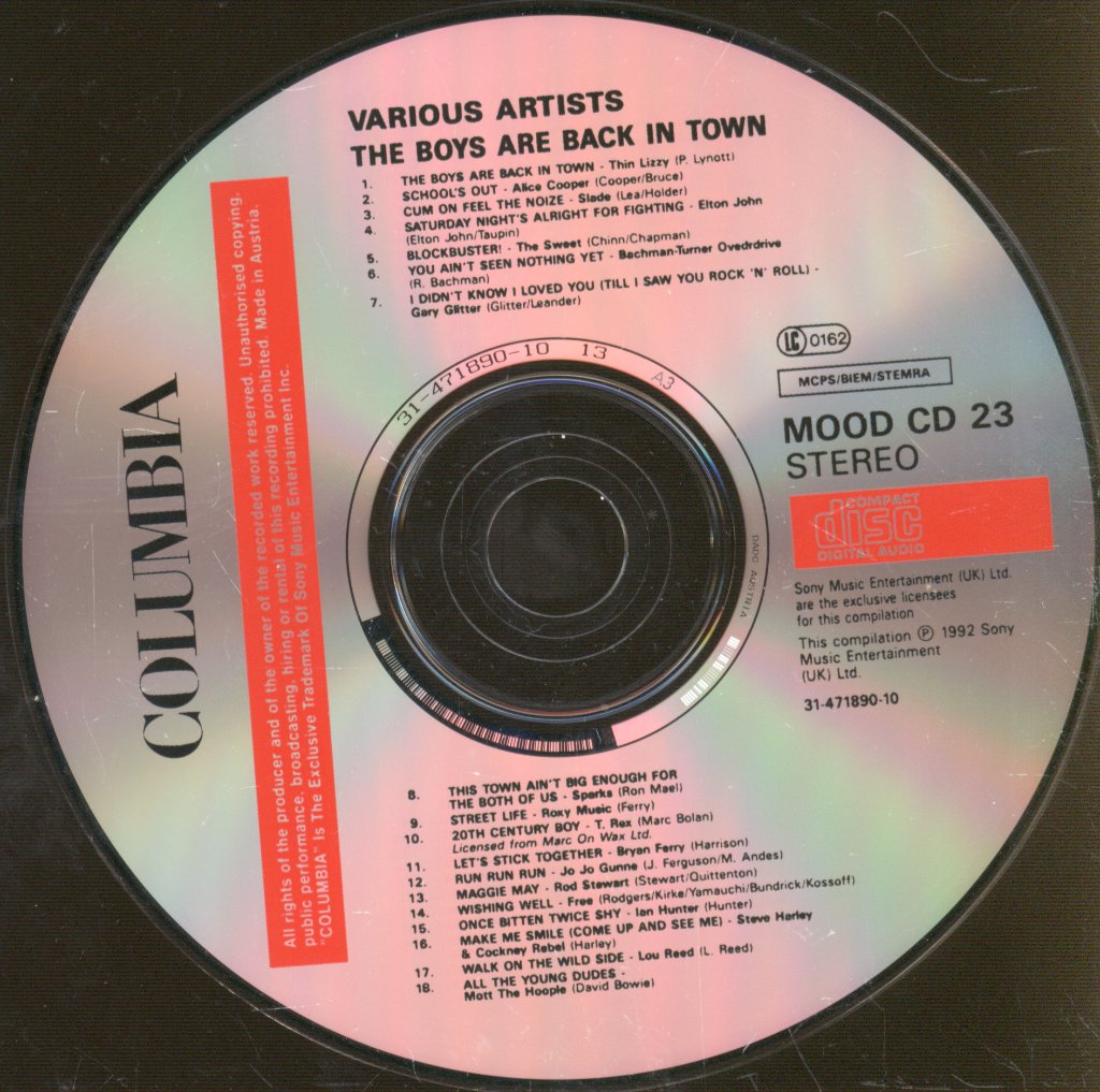 Various Artists - Boys Are Back In Town - Cd