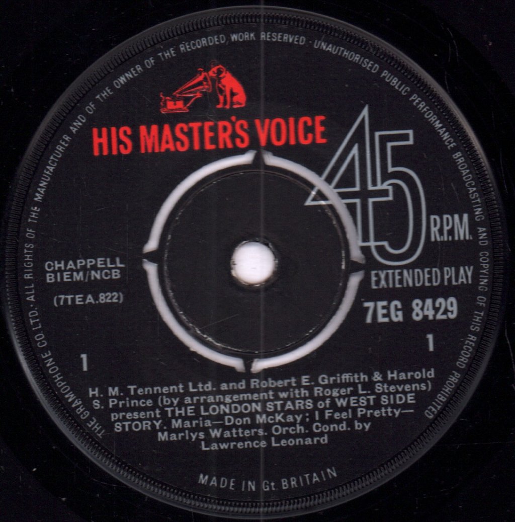 Don Mckay And Marlys Watters - West Side Story - 7 Inch