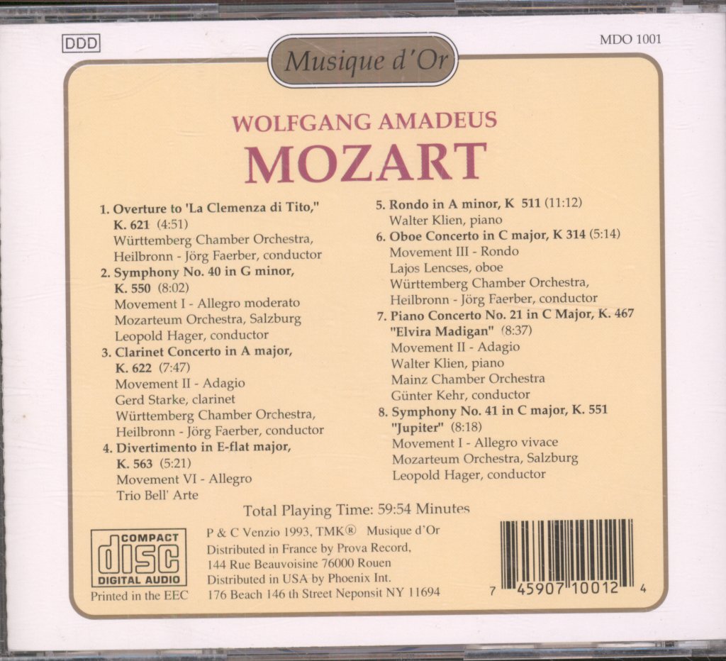 Various Artists - Mozart - Cd