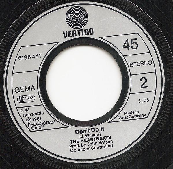 Heartbeats (Early 80'S Mod Group) - Don't Leave Me Tonight - 7 Inch