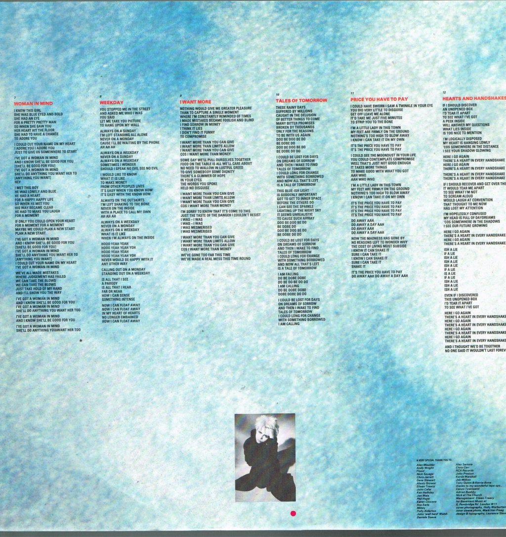 Toni Halliday - Hearts And Handshakes - Lp