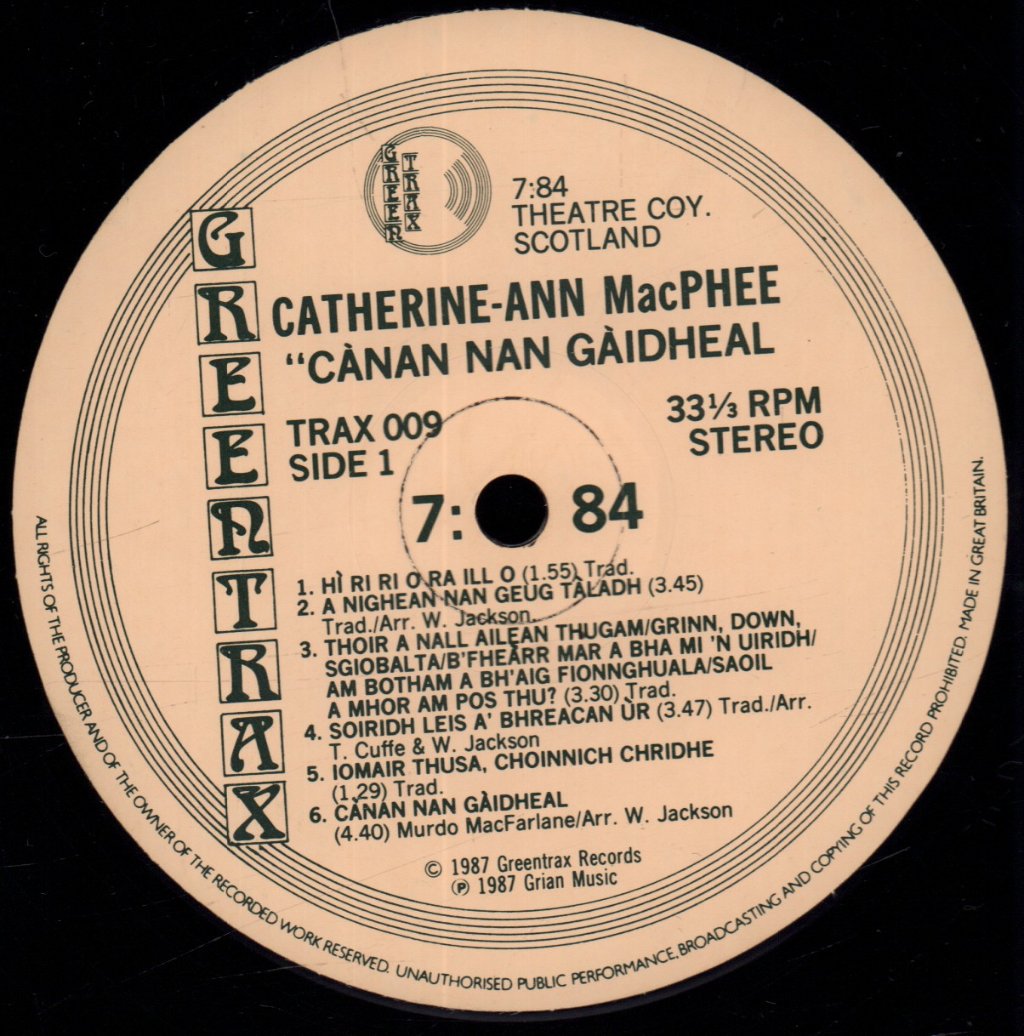 Catherine-Ann MacPhee - Cànan Nan Gàidheal The Language Of The Gael - Lp