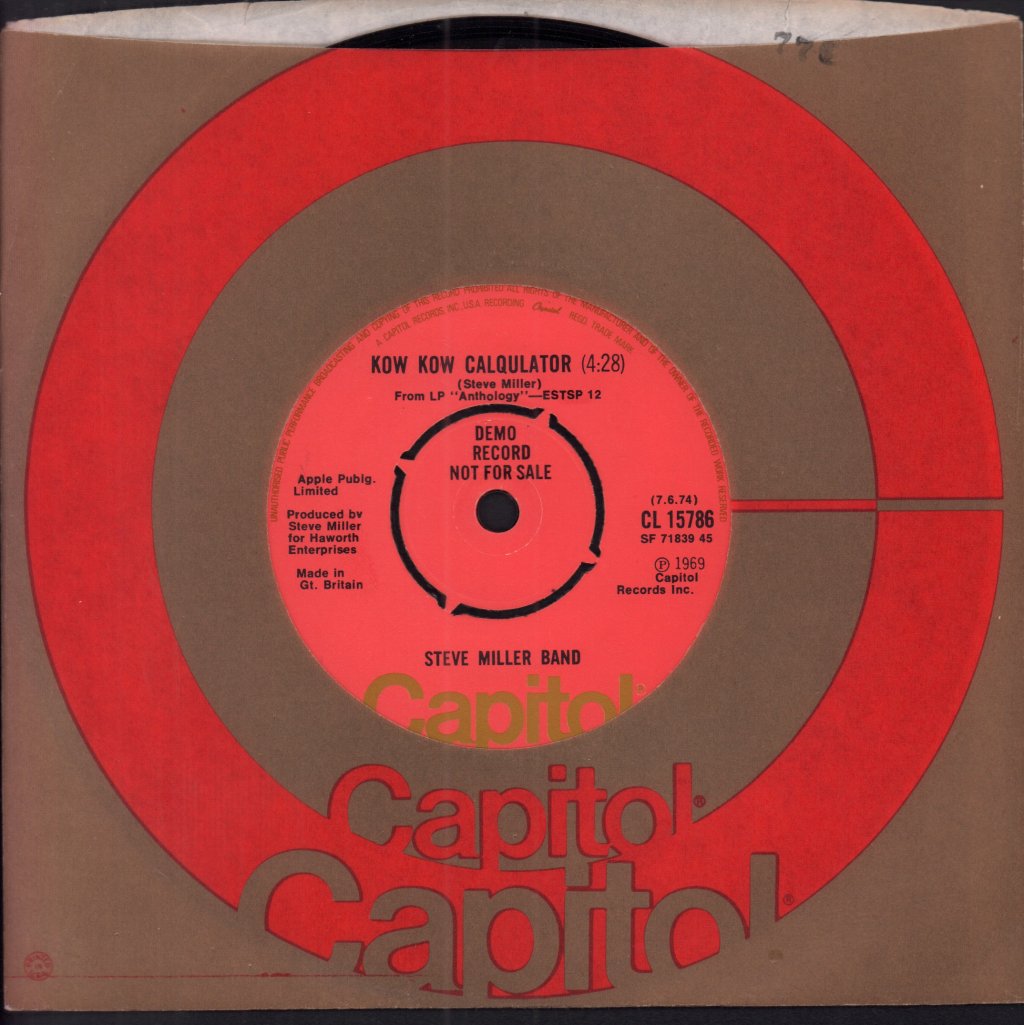 Steve Miller Band - Living In The U.S.A. - 7 Inch