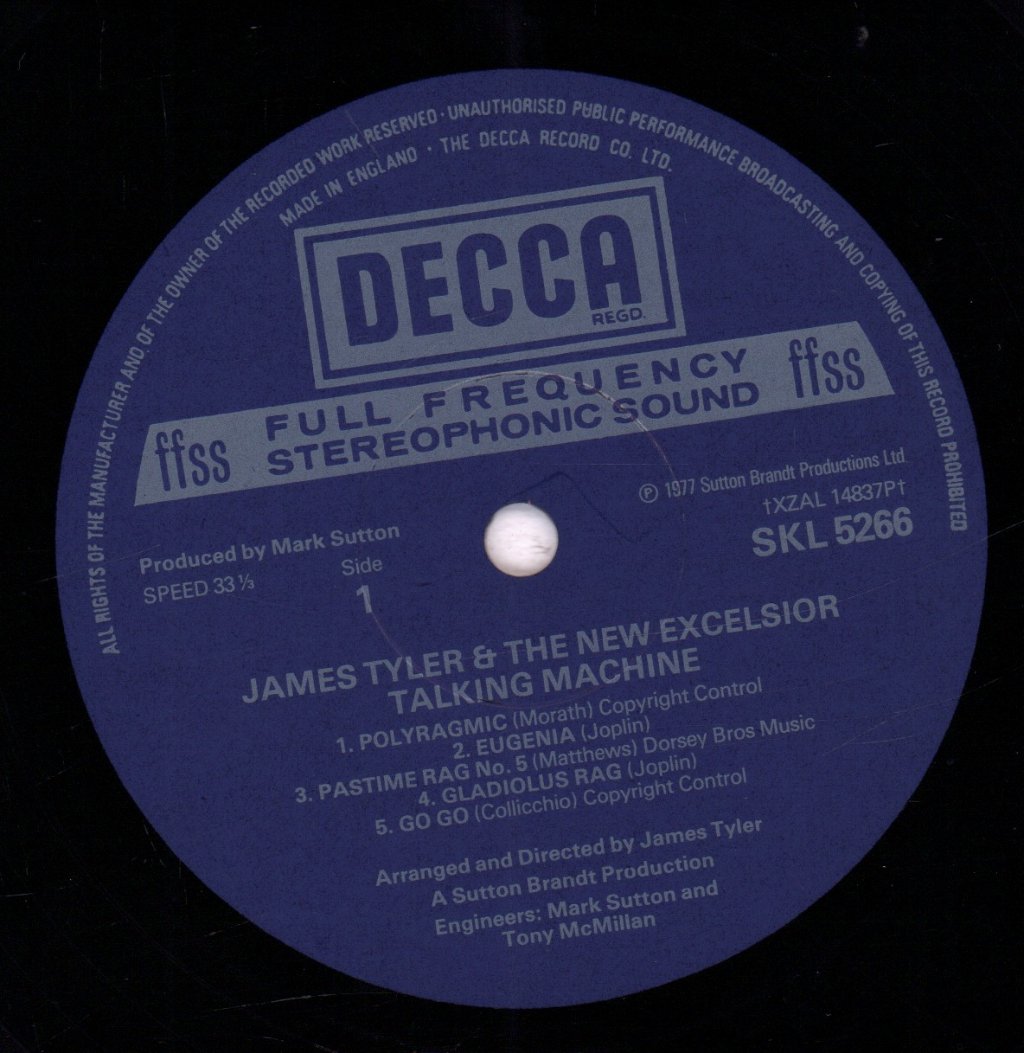 James Tyler - And The New Excelsior Talking Machine - Lp