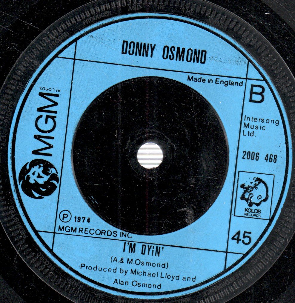 Donny Osmond - Where Did All The Good Times Go - 7 Inch