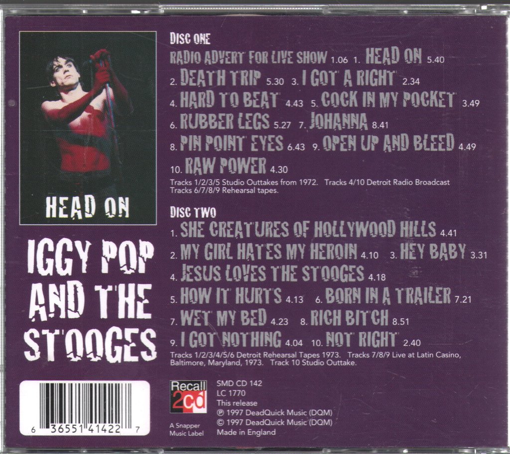 Stooges - Head On - Double Cd