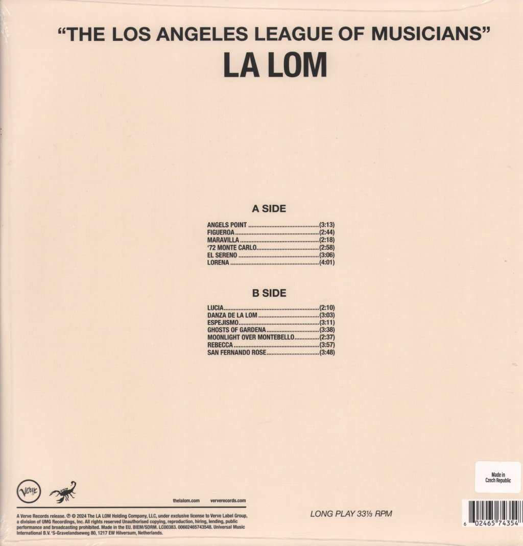 LA LOM - Los Angeles League Of Musicians - Lp