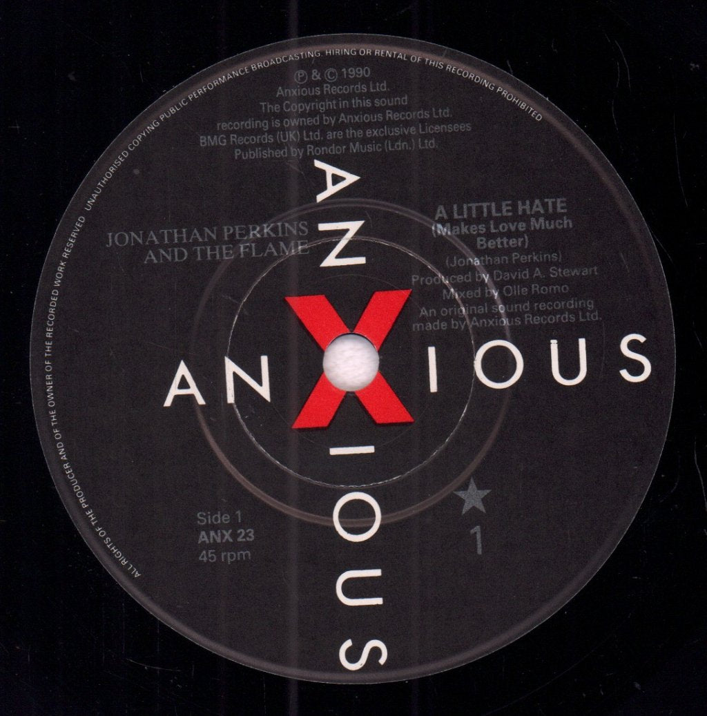 Jonathan Perkins And The Flame - A Little Hate - 7 Inch