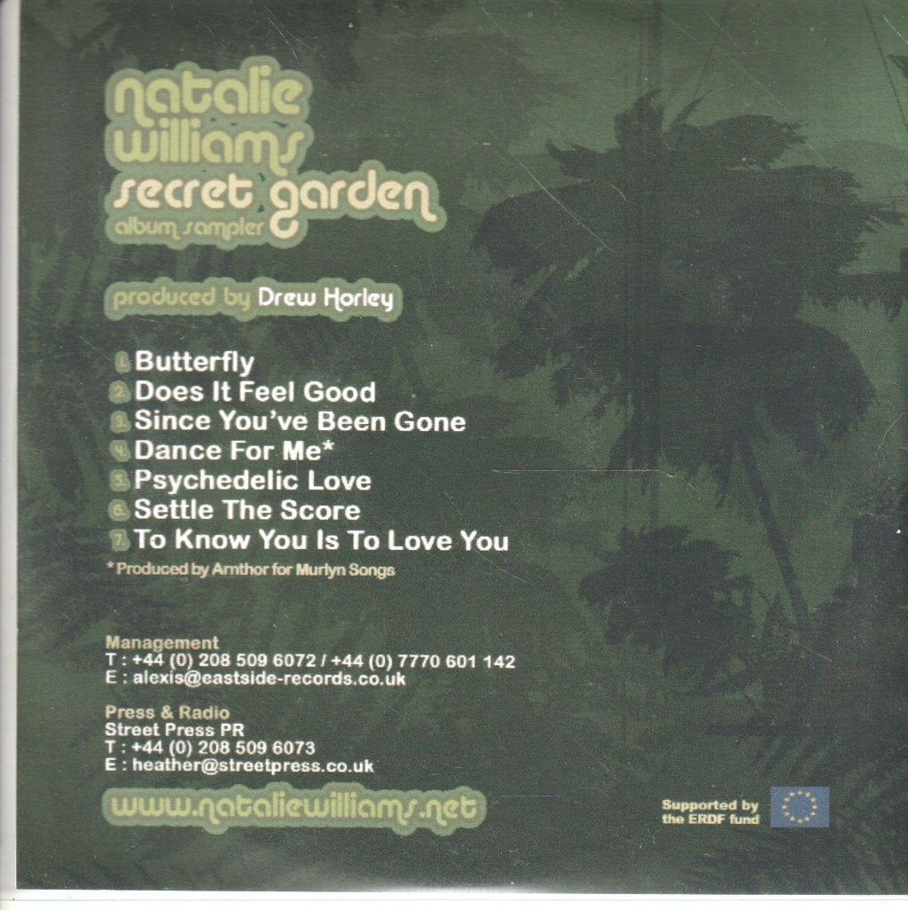 Natalie Williams - Secret Garden album sampler - Cdr
