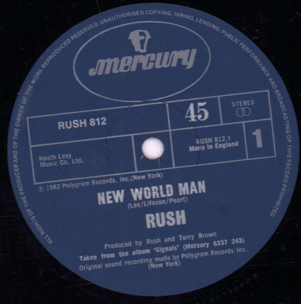 Rush - New World Man - 12 Inch