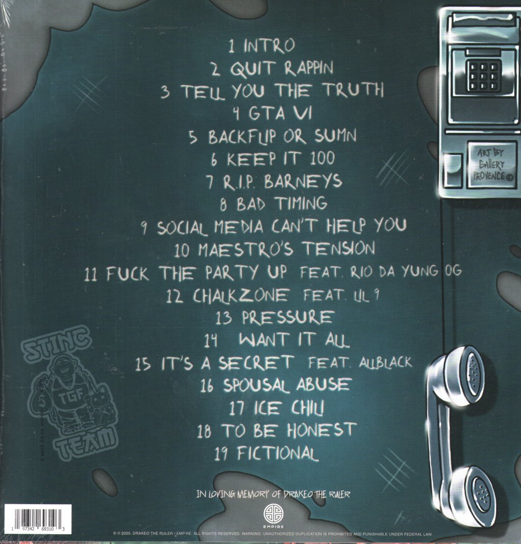 Drakeo The Ruler & Joogszn - Thank You For Using GTL - Lp