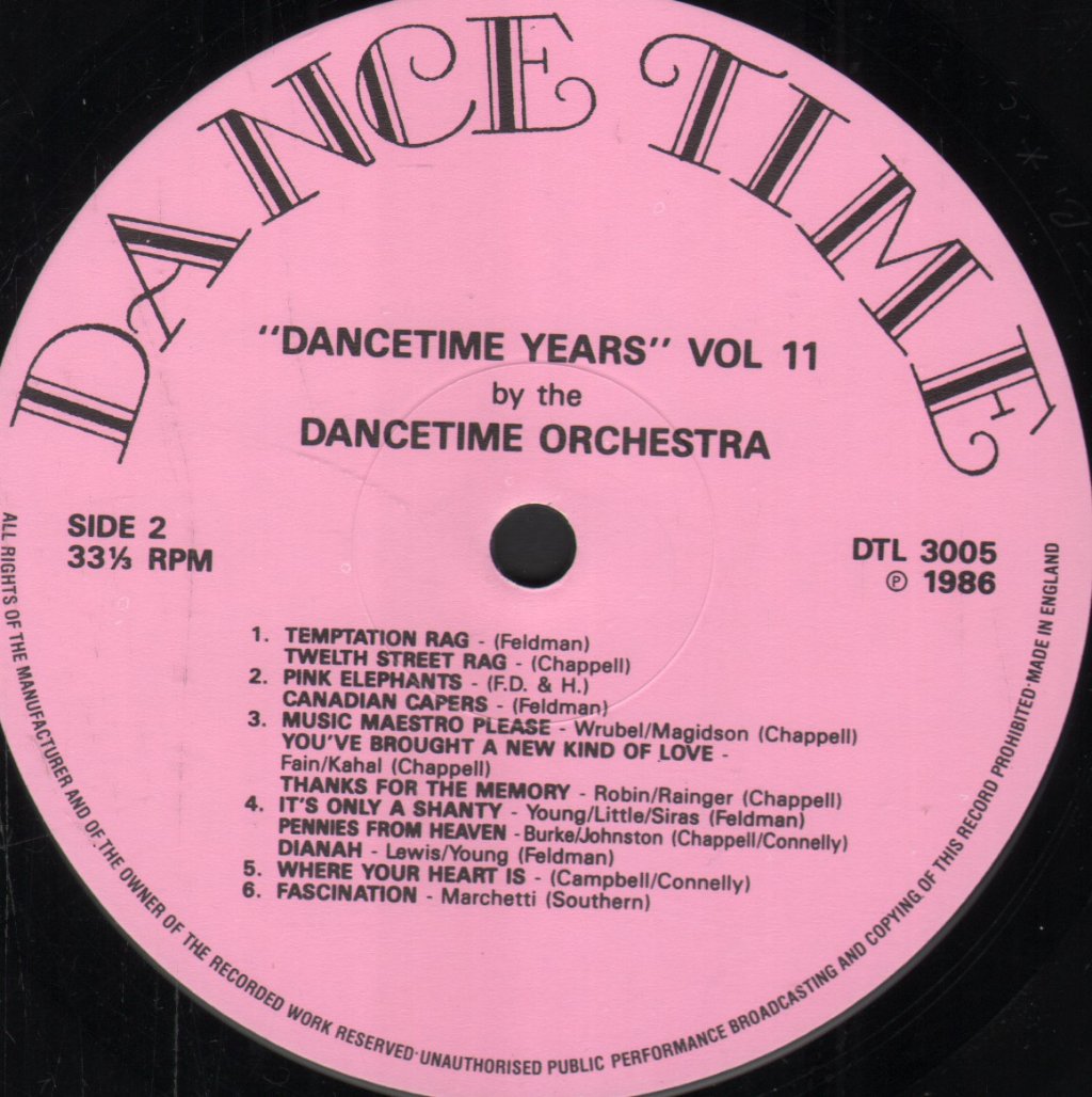 Dancetime Orchestra - Dancetime Years- Volume 2 - Lp