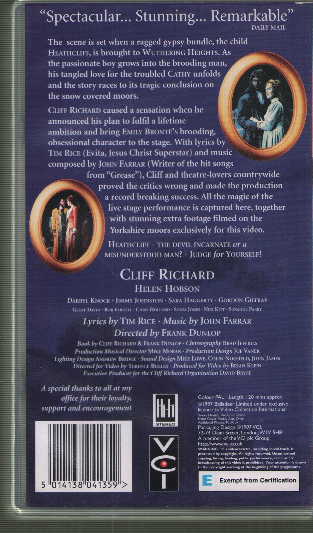 John Farrar and Tim Rice - Heathcliff - Video