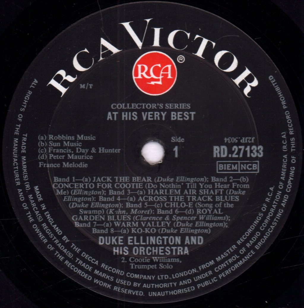 Duke Ellington And His Orchestra - At His Very Best - Lp