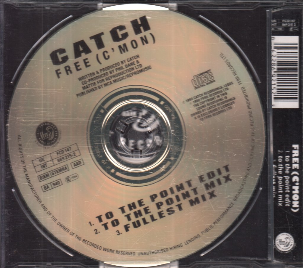 Catch (Dance) - Free C'mon - Cd