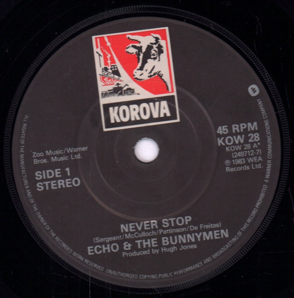 Echo And The Bunnymen - Never Stop - 7 Inch