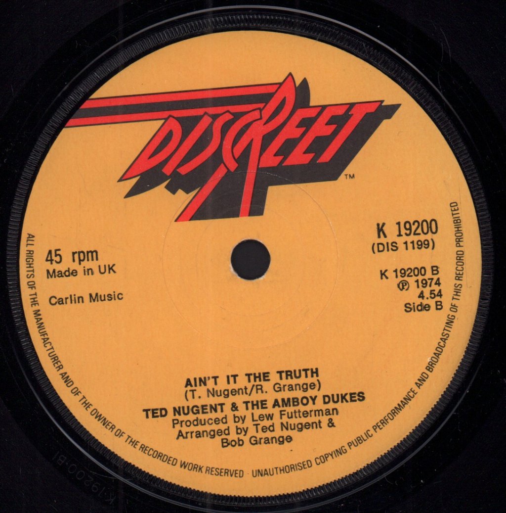 Ted Nugent - Sweet Revenge - 7 Inch