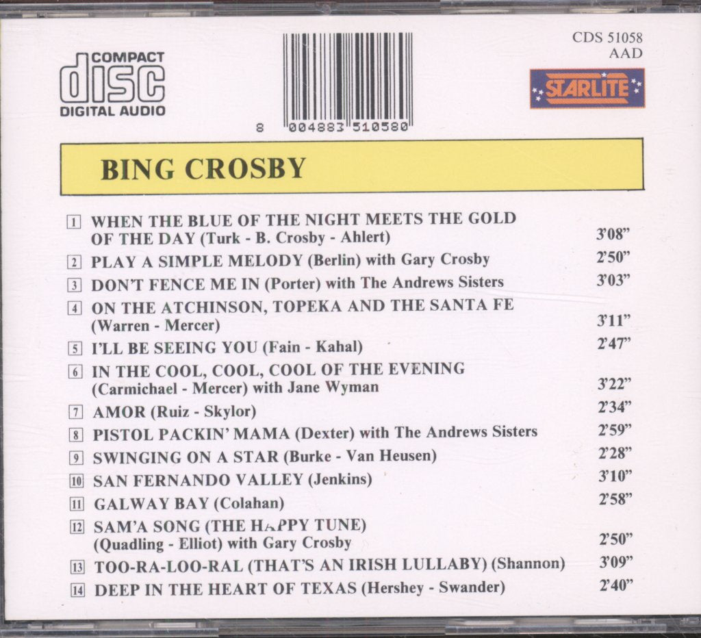 Bing Crosby - Bing Crosby With Gary Crosby & The Andrews Sisters - Cd