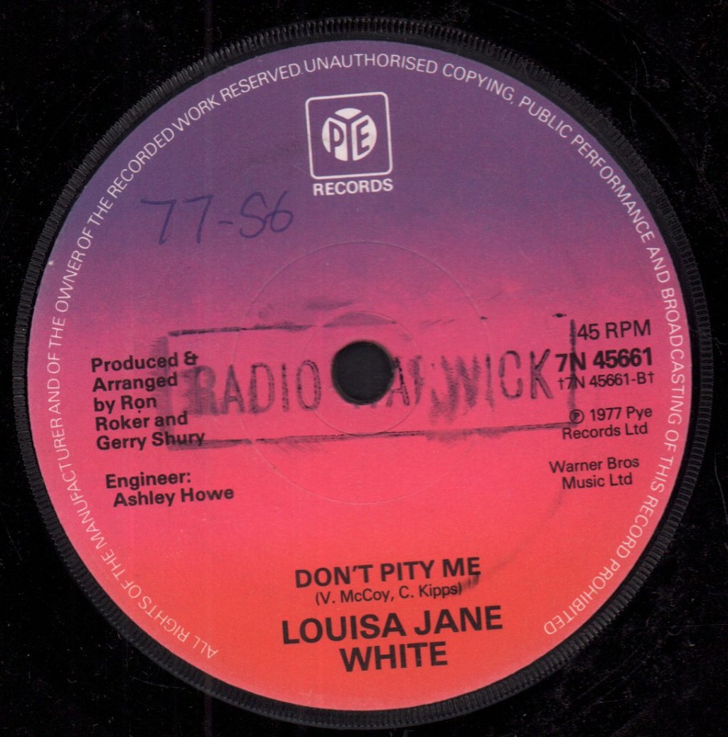 Louisa Jane White - Don't Stop - 7 Inch