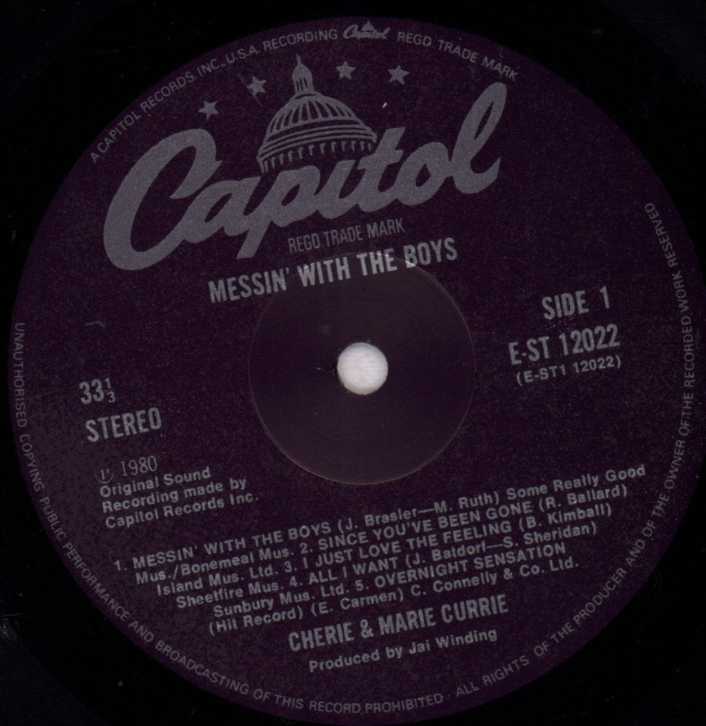Cherie And Marie Currie - Messin' With The Boys - Lp