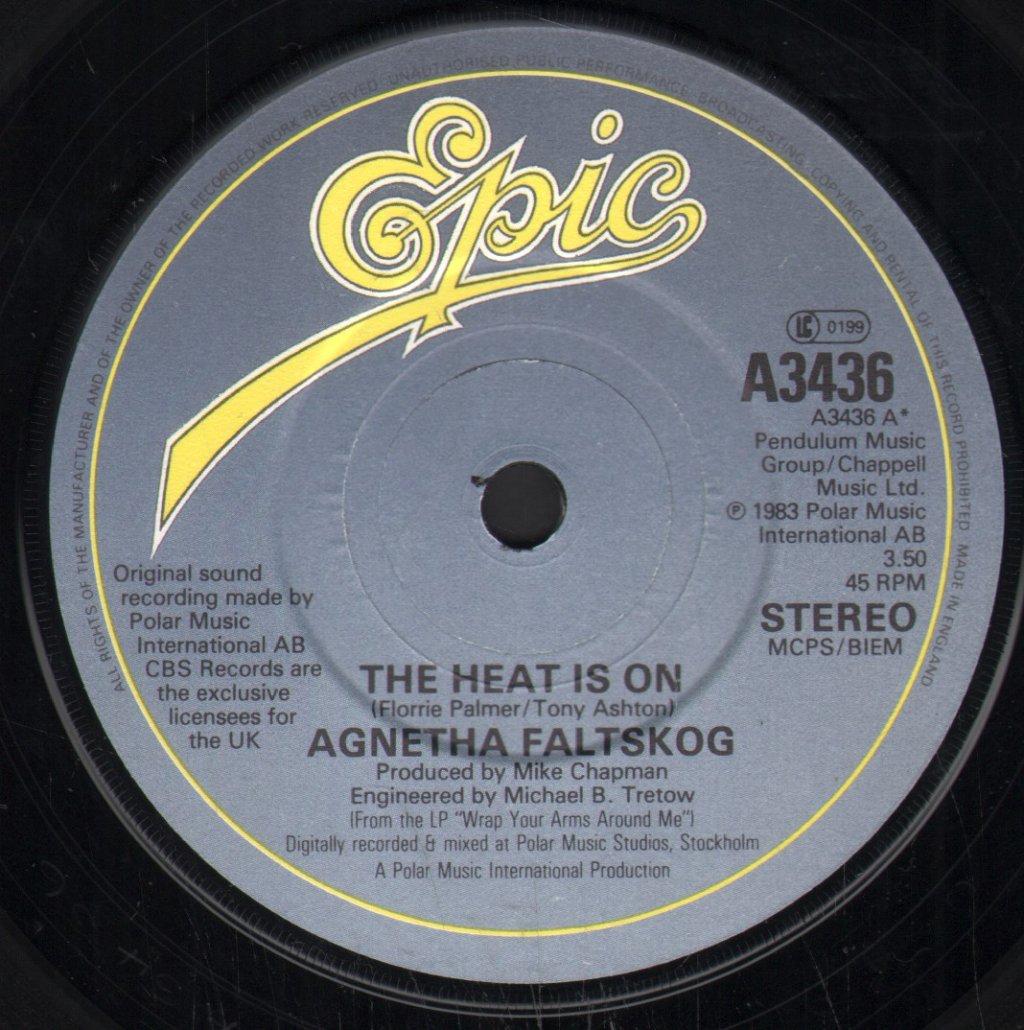 Agnetha Faltskog - Heat Is On - 7 Inch