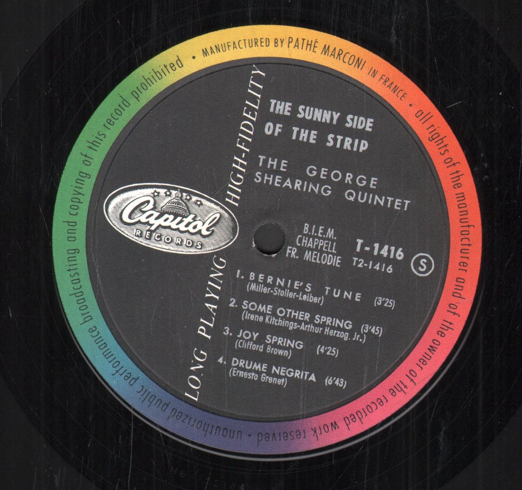 George Shearing Quintet - On The Sunny Side Of The Strip - Lp