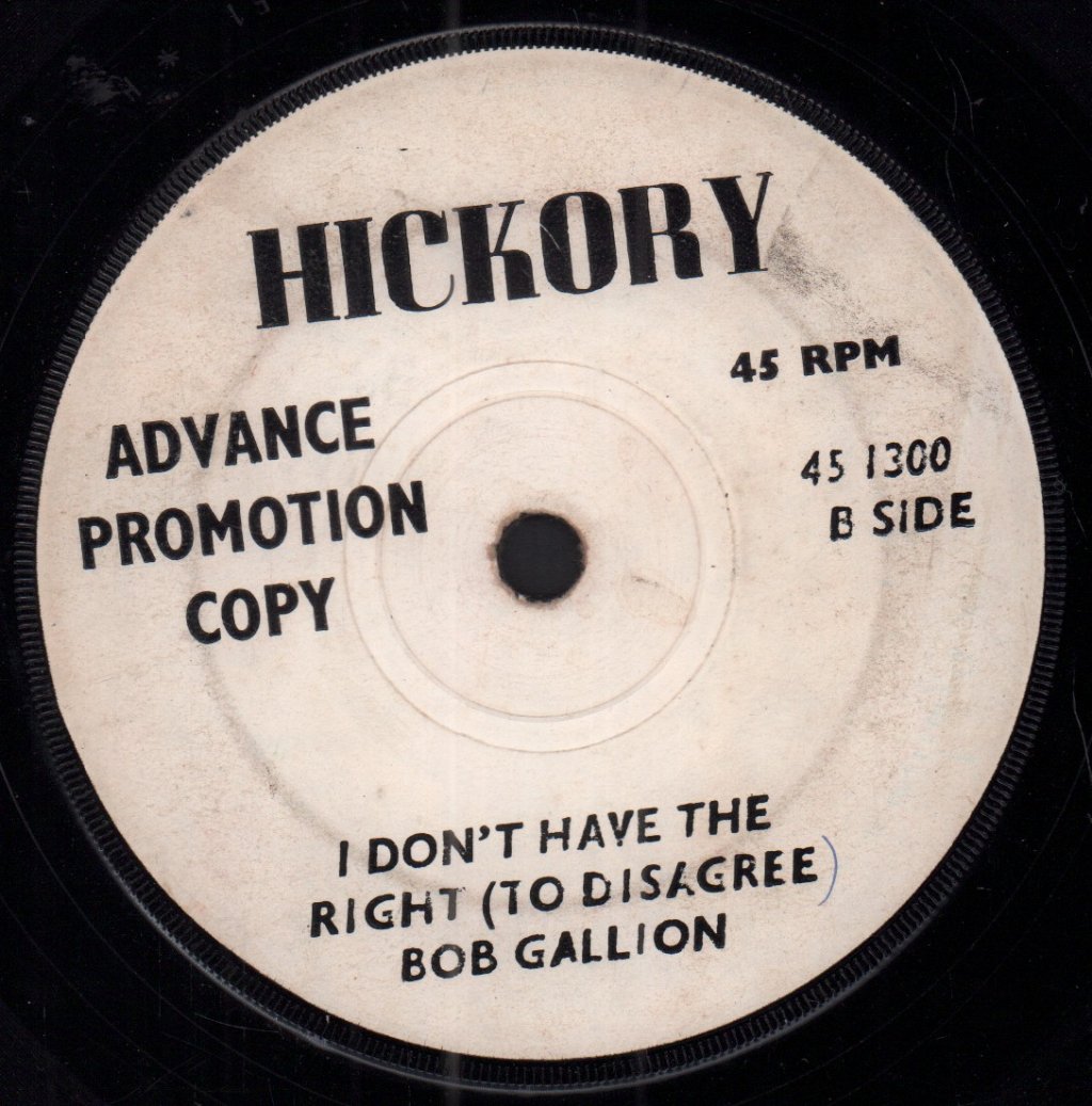 Bob Gallion - Thank The Devil For Hideaways - 7 Inch