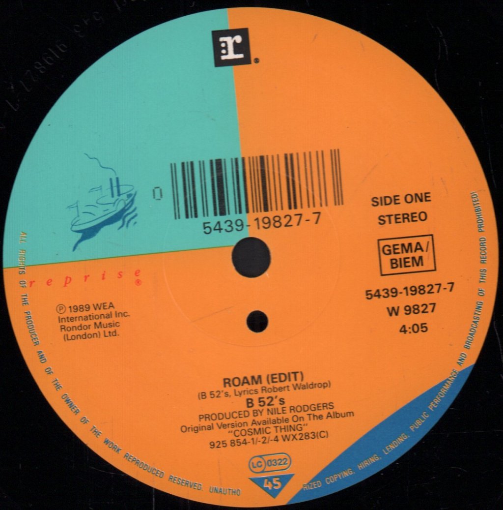 B-52's - Roam - 7 Inch