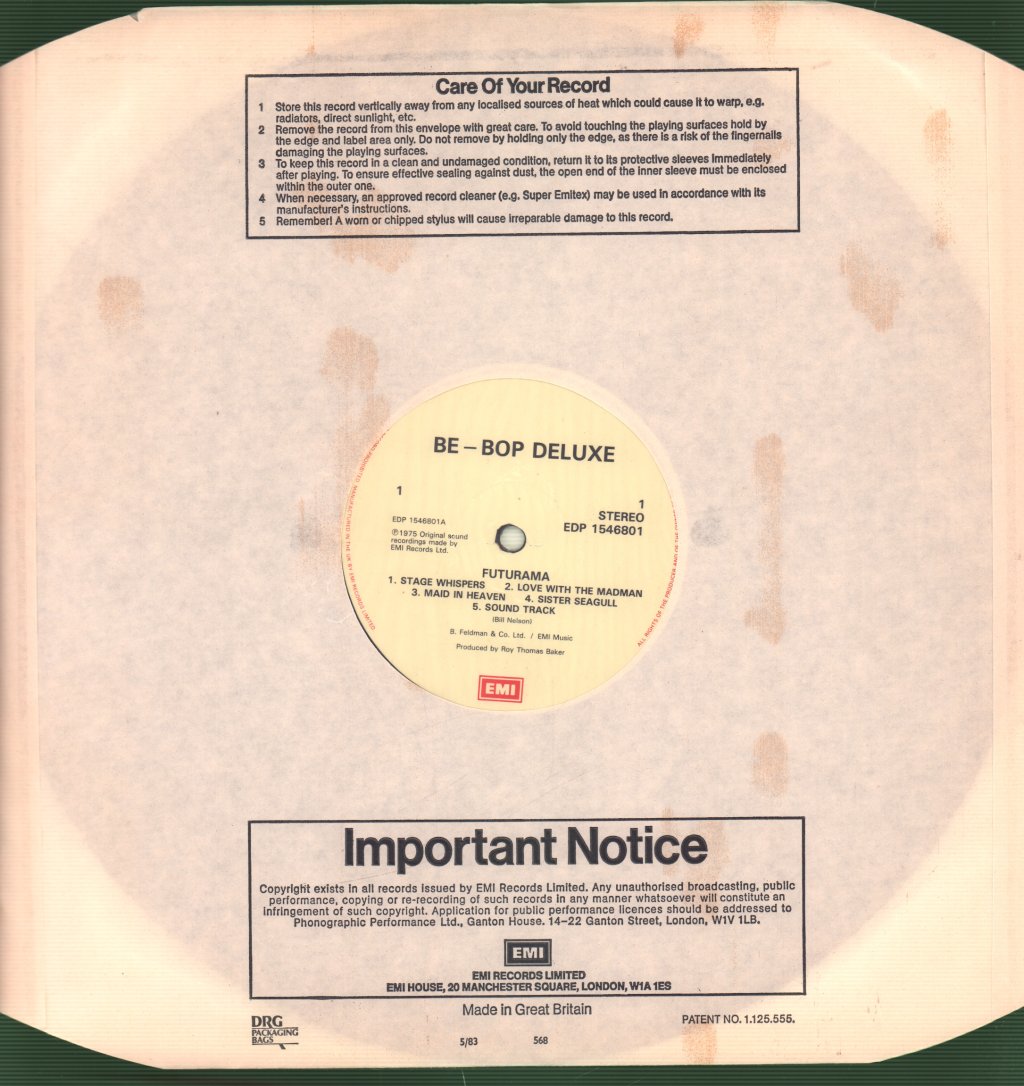 Be Bop Deluxe - Axe Victim / Futurama - Double Lp
