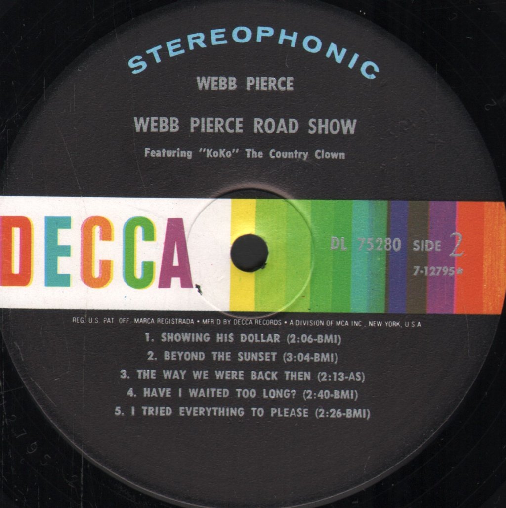 Webb Pierce - Road Show - Lp