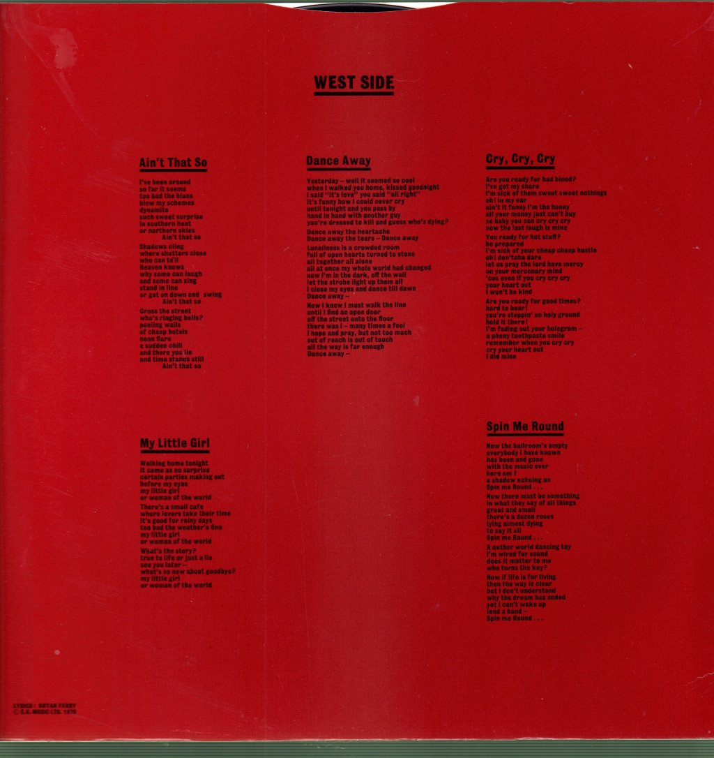 Roxy Music - Manifesto - Lp