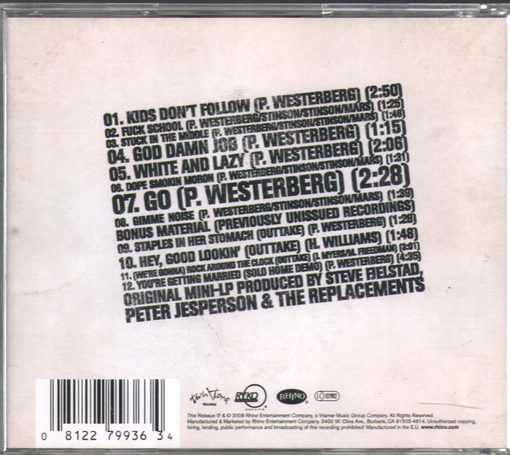 Replacements - Stink ("Kids Don't Follow" Plus Eleven) - Cd