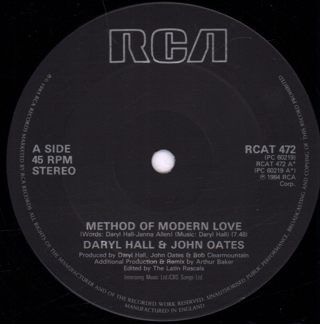 Hall And Oates - Method Of Modern Love - 12 Inch