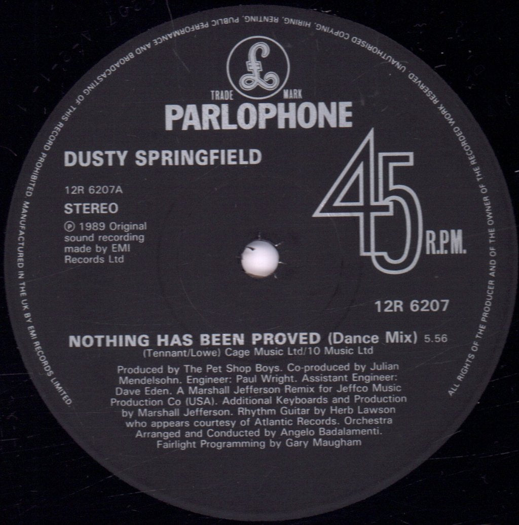 Dusty Springfield - Nothing Has Been Proved - 12 Inch