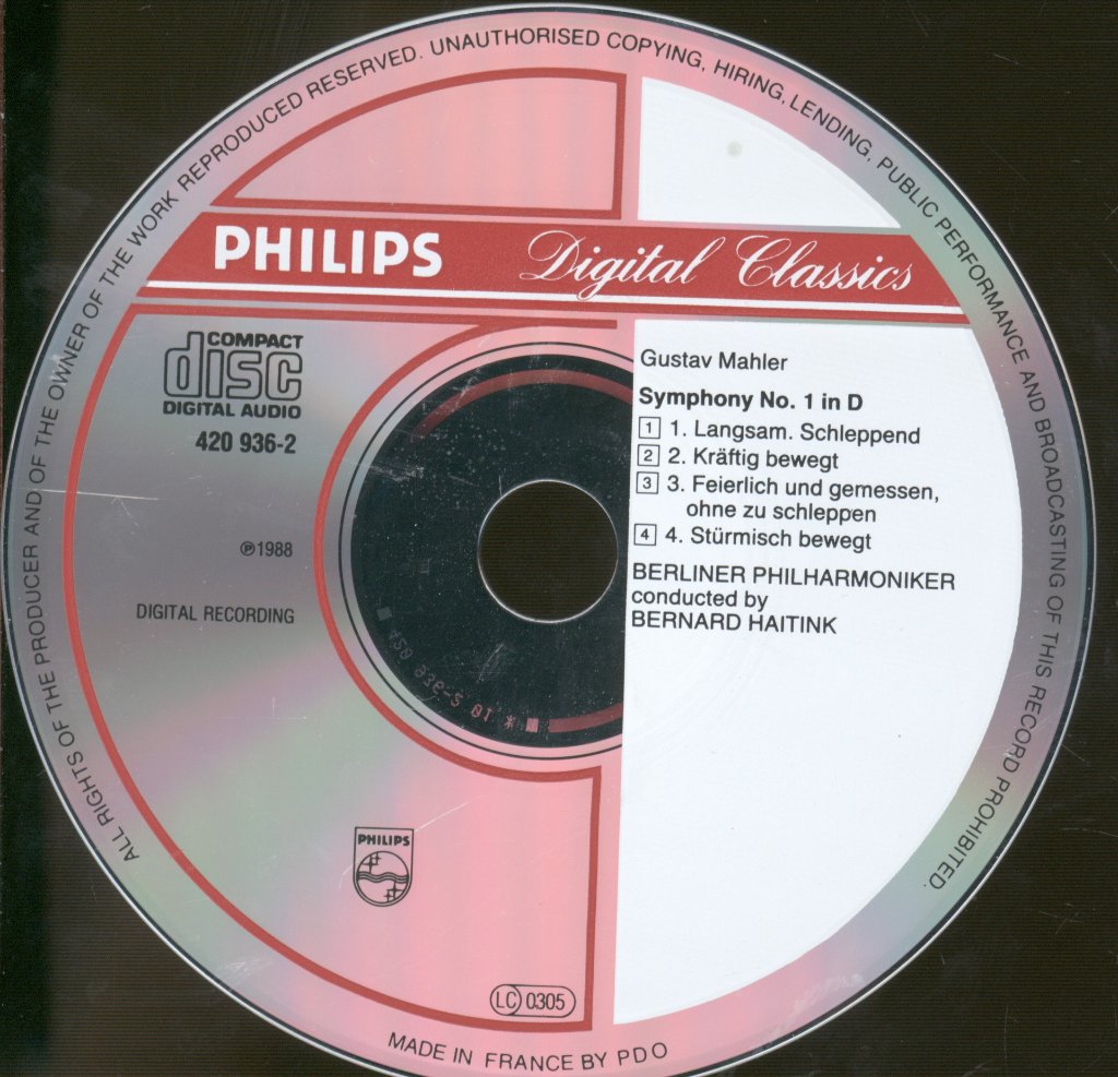 Bernard Haitink / Berliner Philharmoniker - Mahler - Symphony No. 1 - Cd