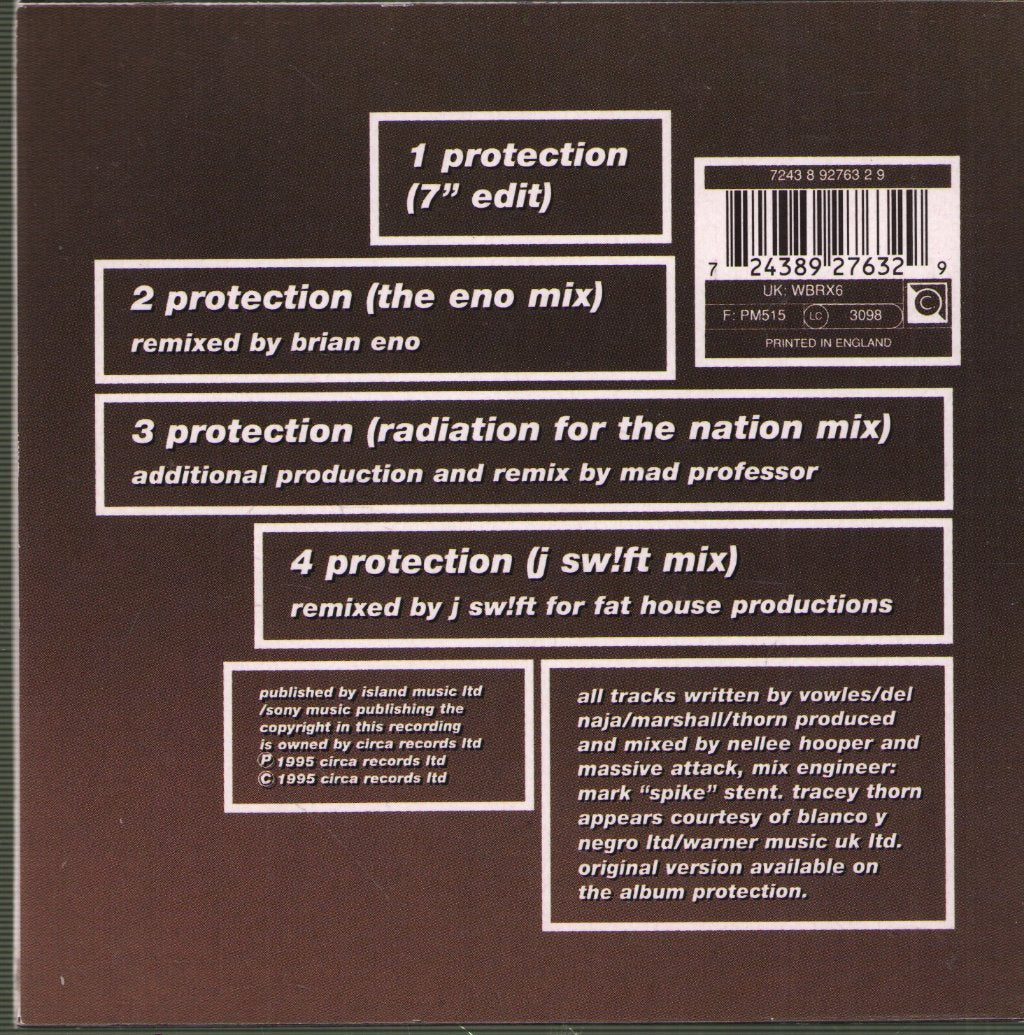 Massive Attack With Tracey Thorn - Protection - Cd