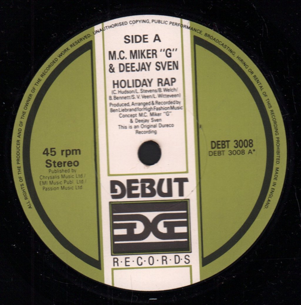 M.c.miker G And Deejay Sven - Holiday Rap - 7 Inch