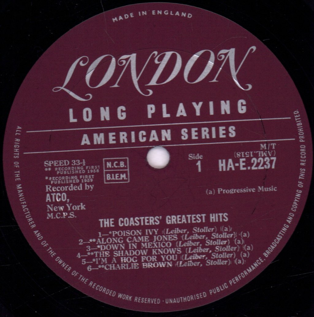 Coasters - Coasters' Greatest Hits - Lp