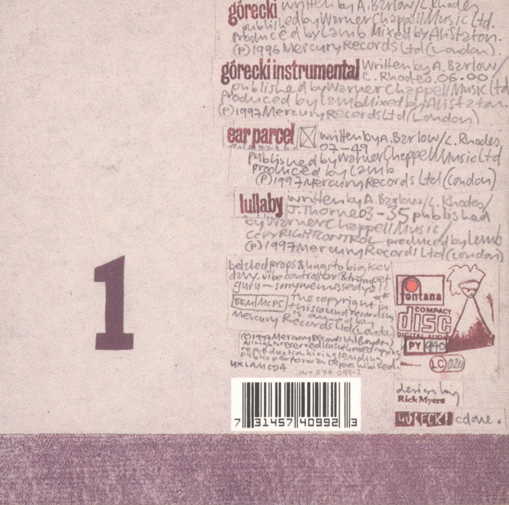 Lamb - Górecki 1 - Cd