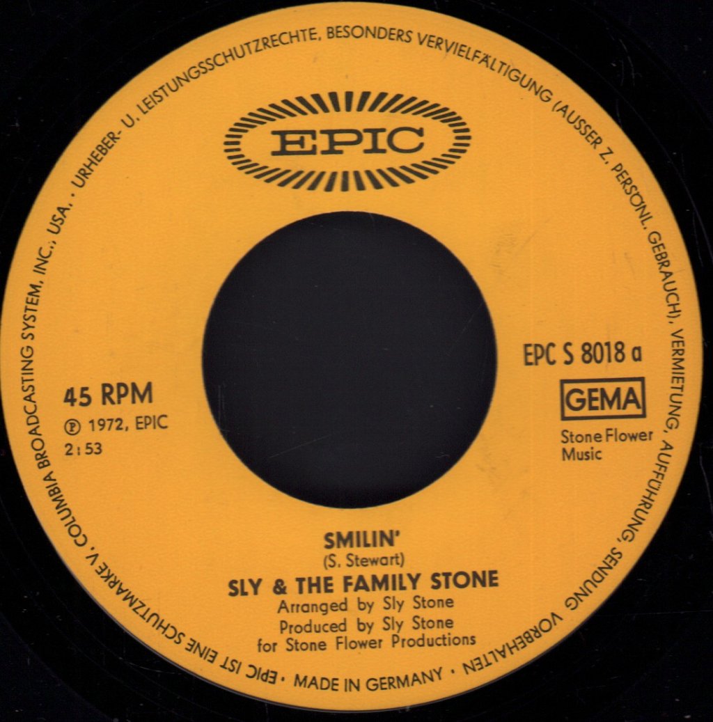 Sly & The Family Stone - Smilin' - 7 Inch