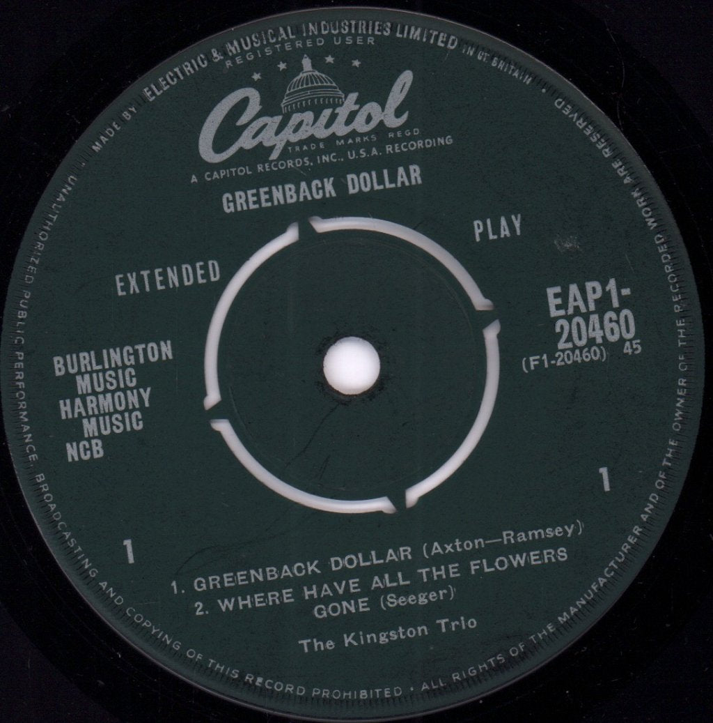 Kingston Trio - Greenback Dollar - 7 Inch