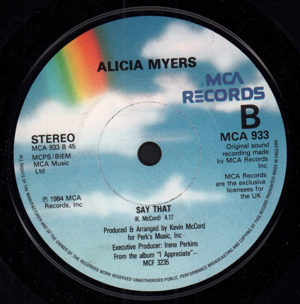 Alicia Myers - Appreciation - 7 Inch