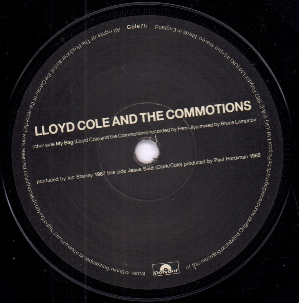 Lloyd Cole And The Commotions - My Bag - 7 Inch