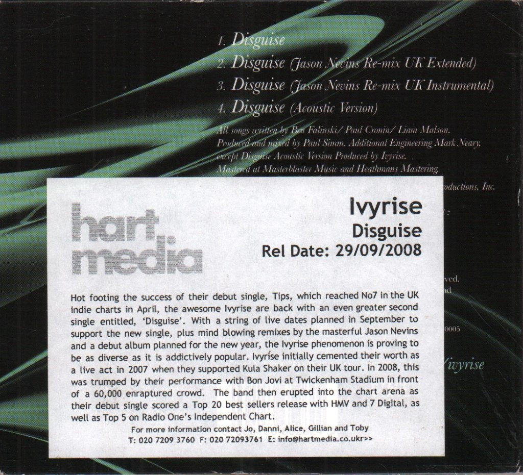 Ivyrise - Disguise - Cd
