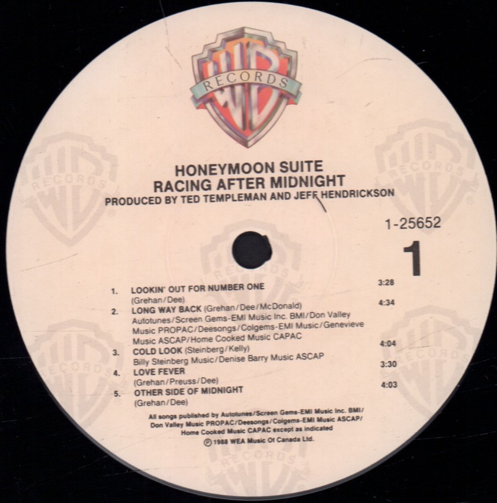 Honeymoon Suite - Racing After Midnight - Lp