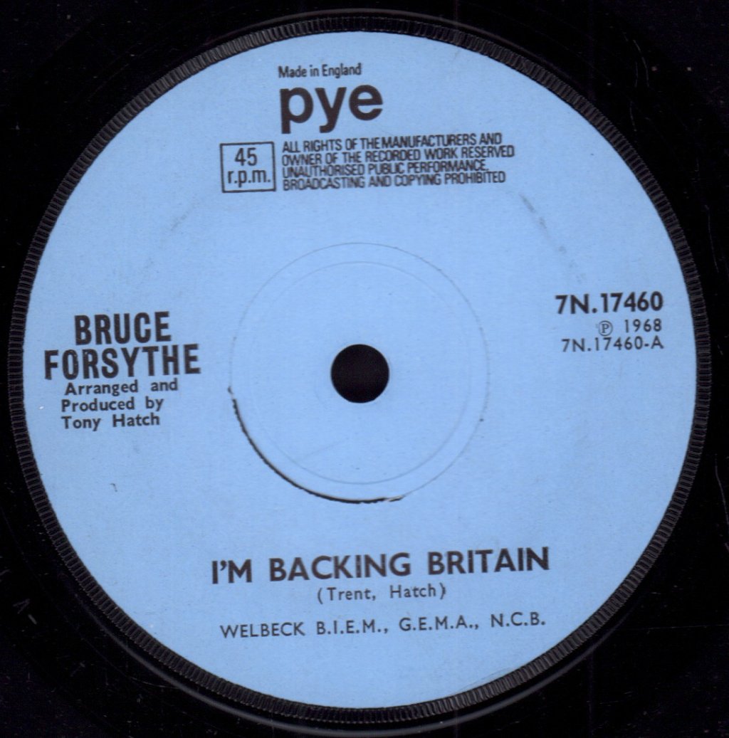Bruce Forsythe - I'm Backing Britain - 7 Inch